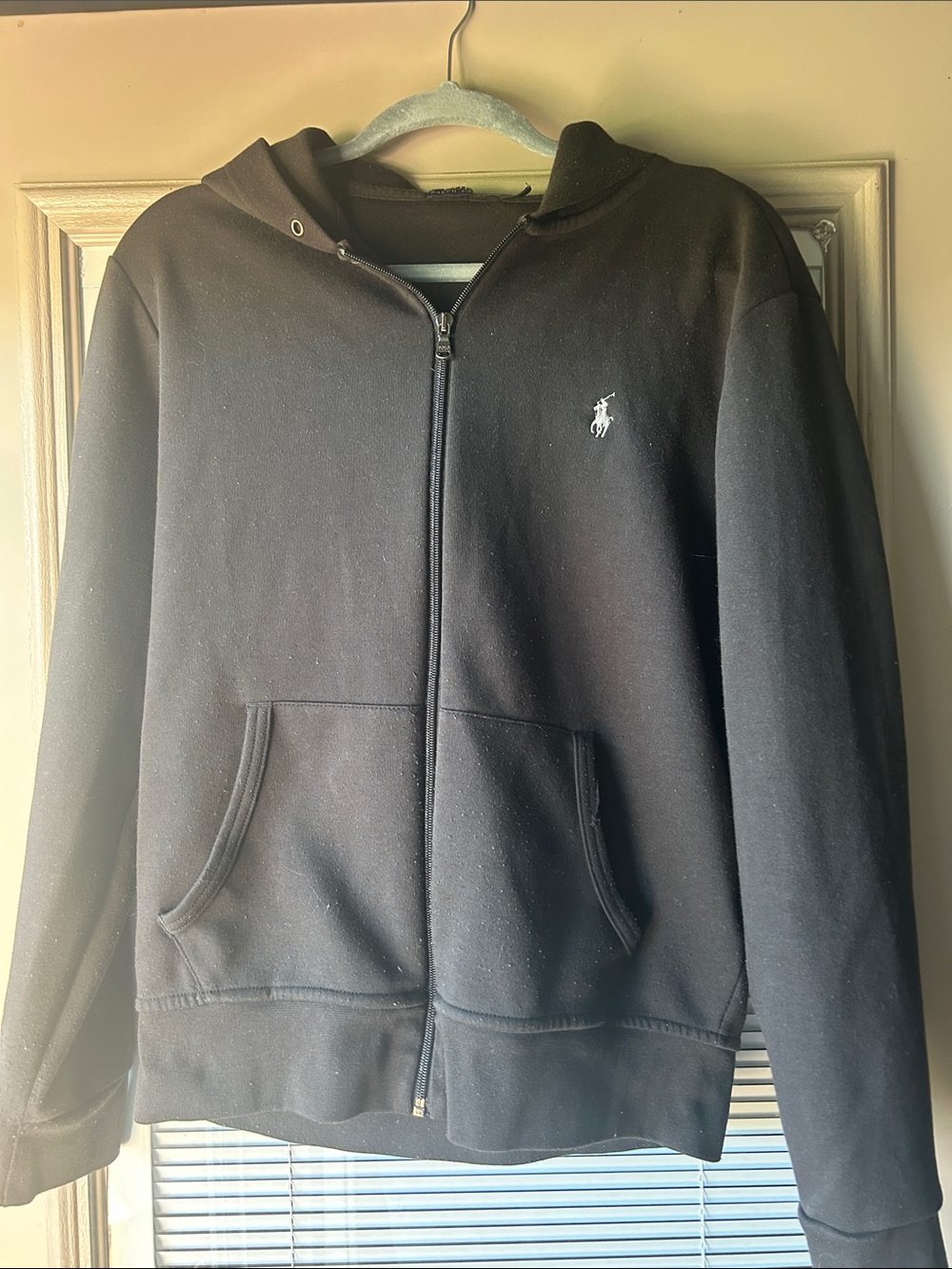 Polo by Ralph Lauren Black Full-Zip Hoodie with Pony Logo